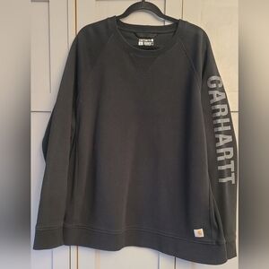 Carhartt Black Crewneck Sweater with Graphic Sleeve
